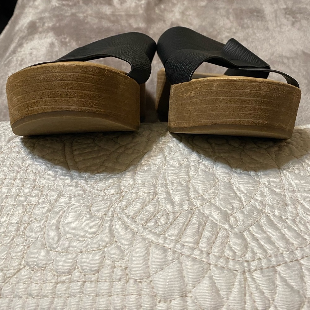 Coconuts by Matisse Black Wedge Slip On Sandal NWOT - Picture 6 of 11